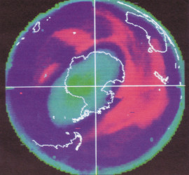 Содержание озона над Антарктидой